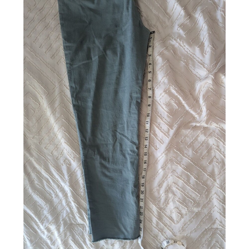 Frank & Eileen Wicklow Chino Pants Sage Green Distressed Hem Size 6 office - Picture 9 of 9